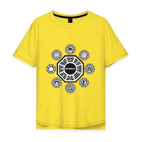 Мужская футболка хлопок Oversize с принтом LOST - Все станции Dharma в Белгороде, 100% хлопок | свободный крой, круглый ворот, “спинка” длиннее передней части | dharma | lost | лост | остаться в живых