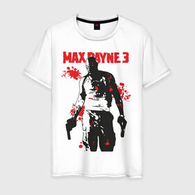 Мужская футболка хлопок с принтом Max Payne (3) в Белгороде, 100% хлопок | прямой крой, круглый вырез горловины, длина до линии бедер, слегка спущенное плечо. | max | max payne | payne | макс | макс пейн | пейн