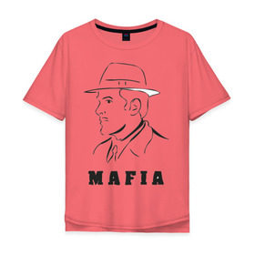 Мужская футболка хлопок Oversize с принтом Мафия (2) в Белгороде, 100% хлопок | свободный крой, круглый ворот, “спинка” длиннее передней части | mafia | мафия