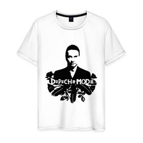 Мужская футболка хлопок с принтом Depeche mode (7) в Белгороде, 100% хлопок | прямой крой, круглый вырез горловины, длина до линии бедер, слегка спущенное плечо. | depeche mode | rock | депеш мод | рок | электронная музыка