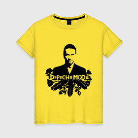 Женская футболка хлопок с принтом Depeche mode (7) в Белгороде, 100% хлопок | прямой крой, круглый вырез горловины, длина до линии бедер, слегка спущенное плечо | depeche mode | rock | депеш мод | рок | электронная музыка