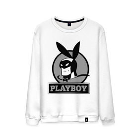 Мужской свитшот хлопок с принтом Playboy (Человек-кролик) в Белгороде, 100% хлопок |  | кролик | плейбой | плэйбой | символа playboy человек кролик. rabbitman.playboy