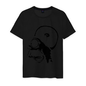 Мужская футболка хлопок с принтом Гомер в Белгороде, 100% хлопок | прямой крой, круглый вырез горловины, длина до линии бедер, слегка спущенное плечо. | гомер