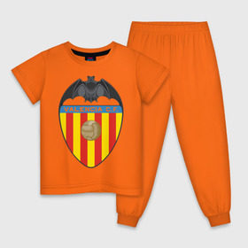 Детская пижама хлопок с принтом Spanish Primera. Valencia FC в Белгороде, 100% хлопок |  брюки и футболка прямого кроя, без карманов, на брюках мягкая резинка на поясе и по низу штанин
 | valencia | valencia fc | валенсия | евро 2012 | испания | сборная испании | фк | футбольный клуб