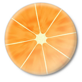 Значок с принтом Апельсин в Белгороде,  металл | круглая форма, металлическая застежка в виде булавки | Тематика изображения на принте: orange | апельсин | фрукт