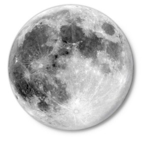 Значок с принтом Луна в Белгороде,  металл | круглая форма, металлическая застежка в виде булавки | moon | луна | месяц | ночное небо | полнолуние