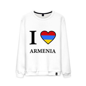 Мужской свитшот хлопок с принтом I love Armenia в Белгороде, 100% хлопок |  | armenia | армению | армения | армяне | армянин | ереван | люблю | флаг