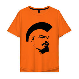 Мужская футболка хлопок Oversize с принтом Ленин Панк в Белгороде, 100% хлопок | свободный крой, круглый ворот, “спинка” длиннее передней части | pank | punk | punks | punks not dead | ирокез | панк | панки