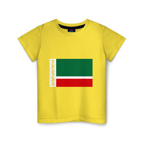 Детская футболка хлопок с принтом Чечня 95 регион в Белгороде, 100% хлопок | круглый вырез горловины, полуприлегающий силуэт, длина до линии бедер | 95 | кавказ | регион | флаг | чеченец | чеченский | чеченцы | чечня | чичня
