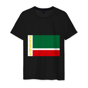 Мужская футболка хлопок с принтом Чечня 95 регион в Белгороде, 100% хлопок | прямой крой, круглый вырез горловины, длина до линии бедер, слегка спущенное плечо. | 95 | кавказ | регион | флаг | чеченец | чеченский | чеченцы | чечня | чичня
