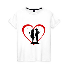 Женская футболка хлопок с принтом Любовь непредсказуема в Белгороде, 100% хлопок | прямой крой, круглый вырез горловины, длина до линии бедер, слегка спущенное плечо | девочка | девушка | любовь | мальчик | непредсказуема | парень | сердце | чувства
