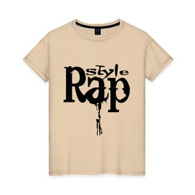 Женская футболка хлопок с принтом Rap style в Белгороде, 100% хлопок | прямой крой, круглый вырез горловины, длина до линии бедер, слегка спущенное плечо | gangsta | gansta | hip | hip hop | hop | rap | реп | рэп | рэпчина | хип | хип хоп | хоп