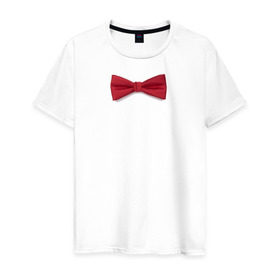Мужская футболка хлопок с принтом Стильная бабочка в Белгороде, 100% хлопок | прямой крой, круглый вырез горловины, длина до линии бедер, слегка спущенное плечо. | бабочка | смокинг
