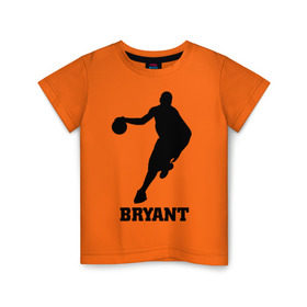 Детская футболка хлопок с принтом Basketball Star - Kobe Bryant в Белгороде, 100% хлопок | круглый вырез горловины, полуприлегающий силуэт, длина до линии бедер | kobe bryant | баскетболист | коби брайнт