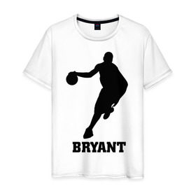 Мужская футболка хлопок с принтом Basketball Star - Kobe Bryant в Белгороде, 100% хлопок | прямой крой, круглый вырез горловины, длина до линии бедер, слегка спущенное плечо. | kobe bryant | баскетболист | коби брайнт