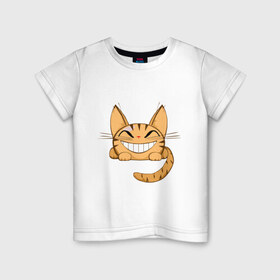 Детская футболка хлопок с принтом Cat (10) в Белгороде, 100% хлопок | круглый вырез горловины, полуприлегающий силуэт, длина до линии бедер | киса | кот | котенок | котик | котэ | кошка