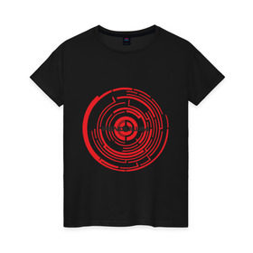 Женская футболка хлопок с принтом Pendulum в Белгороде, 100% хлопок | прямой крой, круглый вырез горловины, длина до линии бедер, слегка спущенное плечо | drum | pendulum | pendulumdram | драм