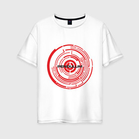 Женская футболка хлопок Oversize с принтом Pendulum в Белгороде, 100% хлопок | свободный крой, круглый ворот, спущенный рукав, длина до линии бедер
 | drum | pendulum | pendulumdram | драм