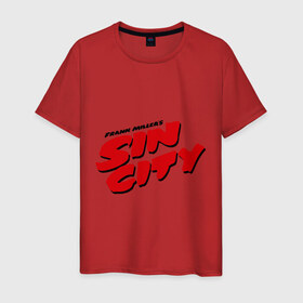 Мужская футболка хлопок с принтом Sin sity (Город грехов) в Белгороде, 100% хлопок | прямой крой, круглый вырез горловины, длина до линии бедер, слегка спущенное плечо. | Тематика изображения на принте: 