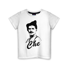 Детская футболка хлопок с принтом Че паев в Белгороде, 100% хлопок | круглый вырез горловины, полуприлегающий силуэт, длина до линии бедер | che | герой | знаменитость | чапаев | чепаев