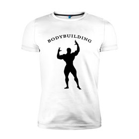 Мужская футболка премиум с принтом Bodybuilding (2) в Белгороде, 92% хлопок, 8% лайкра | приталенный силуэт, круглый вырез ворота, длина до линии бедра, короткий рукав | 
