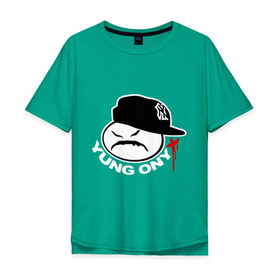 Мужская футболка хлопок Oversize с принтом Yung Onix в Белгороде, 100% хлопок | свободный крой, круглый ворот, “спинка” длиннее передней части | gangsta | gansta | hip | hip hop | hop | rap | оникс | рэп | рэпчина | хип | хип хоп | хипхоп | хоп