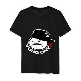 Мужская футболка хлопок с принтом Yung Onix в Белгороде, 100% хлопок | прямой крой, круглый вырез горловины, длина до линии бедер, слегка спущенное плечо. | gangsta | gansta | hip | hip hop | hop | rap | оникс | рэп | рэпчина | хип | хип хоп | хипхоп | хоп