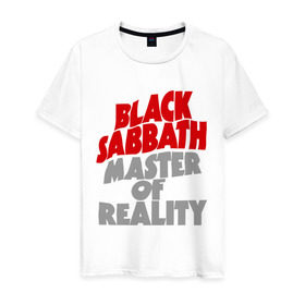 Мужская футболка хлопок с принтом Black Sabbath. Master of reality в Белгороде, 100% хлопок | прямой крой, круглый вырез горловины, длина до линии бедер, слегка спущенное плечо. | Тематика изображения на принте: heavy metal | metal | muse | rock | trash metal | альтернатива | квартет | лица | метал | рок | рок группа | рок группы | трэш метал | хеви метал