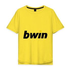 Мужская футболка хлопок Oversize с принтом Bwin в Белгороде, 100% хлопок | свободный крой, круглый ворот, “спинка” длиннее передней части | bwin | букмейкеры | букмекеры | выигрыш | контора | ставки