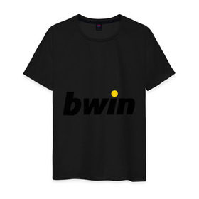 Мужская футболка хлопок с принтом Bwin в Белгороде, 100% хлопок | прямой крой, круглый вырез горловины, длина до линии бедер, слегка спущенное плечо. | bwin | букмейкеры | букмекеры | выигрыш | контора | ставки