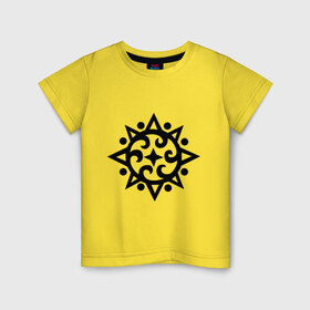 Детская футболка хлопок с принтом  Солнце  Кельтский узор в Белгороде, 100% хлопок | круглый вырез горловины, полуприлегающий силуэт, длина до линии бедер | sun | tribal | кельтский узор | кельтский узор 