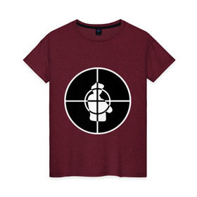 Женская футболка хлопок с принтом Public Enemy в Белгороде, 100% хлопок | прямой крой, круглый вырез горловины, длина до линии бедер, слегка спущенное плечо | хип хоп