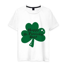 Мужская футболка хлопок с принтом День Св. Патрика в Белгороде, 100% хлопок | прямой крой, круглый вырез горловины, длина до линии бедер, слегка спущенное плечо. | saint patricks day | день святого патрика | ирландские