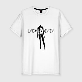 Мужская футболка премиум с принтом Lady Gaga (7) в Белгороде, 92% хлопок, 8% лайкра | приталенный силуэт, круглый вырез ворота, длина до линии бедра, короткий рукав | 
