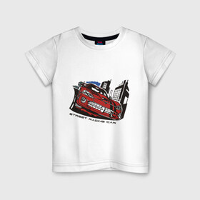 Детская футболка хлопок с принтом Street racing car (5) в Белгороде, 100% хлопок | круглый вырез горловины, полуприлегающий силуэт, длина до линии бедер | Тематика изображения на принте: street racing | автогонки | автосопрт | гонки | стритрейсинг | тачки | тюнинг | уличные гонки