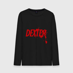 Мужской лонгслив хлопок с принтом Dexter - Декстер в Белгороде, 100% хлопок |  | dexter | декстер | кровь | сериал