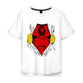Мужская футболка хлопок Oversize с принтом Мой кумир Che Guevara в Белгороде, 100% хлопок | свободный крой, круглый ворот, “спинка” длиннее передней части | Тематика изображения на принте: че гевара