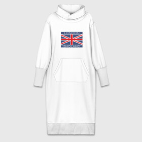 Платье удлиненное хлопок с принтом London   Лондон с флагом Англии в Белгороде,  |  | Тематика изображения на принте: лондон