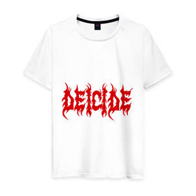 Мужская футболка хлопок с принтом Deicide в Белгороде, 100% хлопок | прямой крой, круглый вырез горловины, длина до линии бедер, слегка спущенное плечо. | death metal