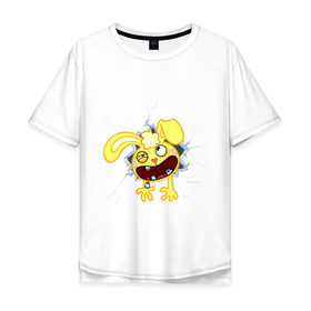 Мужская футболка хлопок Oversize с принтом Кролик - Happy tree friend в Белгороде, 100% хлопок | свободный крой, круглый ворот, “спинка” длиннее передней части | happy tree friend | happy tree friends | кролик