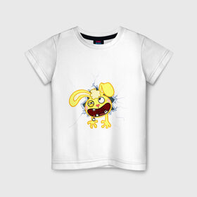 Детская футболка хлопок с принтом Кролик - Happy tree friend в Белгороде, 100% хлопок | круглый вырез горловины, полуприлегающий силуэт, длина до линии бедер | happy tree friend | happy tree friends | кролик