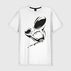 Мужская футболка премиум с принтом Alien I see you в Белгороде, 92% хлопок, 8% лайкра | приталенный силуэт, круглый вырез ворота, длина до линии бедра, короткий рукав | Тематика изображения на принте: alien | i see you | гуманоиды | инопланетянин | летающая тарелка | нло | пришельцы | я тебя вижу