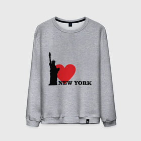 Мужской свитшот хлопок с принтом I love New York (NY Freedom) в Белгороде, 100% хлопок |  | Тематика изображения на принте: america | cша | new york | usa | америка | нью йорк | статуя свободы