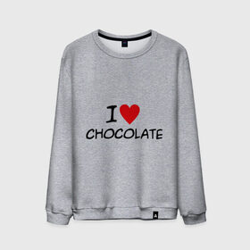 Мужской свитшот хлопок с принтом Chocolate в Белгороде, 100% хлопок |  | chocolate | i love | вкуснятина | конфеты | люблю шоколад | сладкое | сладкоежка | сладости | шоколад | шоколадный