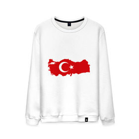 Мужской свитшот хлопок с принтом Турция (Turkey) в Белгороде, 100% хлопок |  | turkey | символ | страна | турция | флаг
