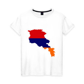 Женская футболка хлопок с принтом Armenia map в Белгороде, 100% хлопок | прямой крой, круглый вырез горловины, длина до линии бедер, слегка спущенное плечо | armenia | armenia map | armenia mapкарта армении | map | армения | армения карта | армянин