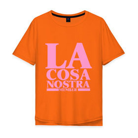Мужская футболка хлопок Oversize с принтом La Cosa Nostra в Белгороде, 100% хлопок | свободный крой, круглый ворот, “спинка” длиннее передней части | cosa nostra | бандит | коза ностра | мафиозе | мафия | преступность | синдикат
