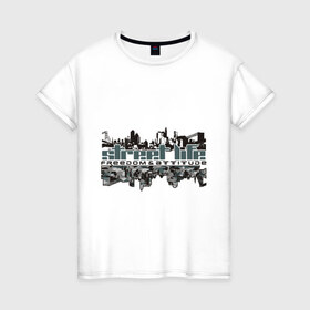 Женская футболка хлопок с принтом Street life в Белгороде, 100% хлопок | прямой крой, круглый вырез горловины, длина до линии бедер, слегка спущенное плечо | street life | urban style | уличная жизнь | уличный стиль | урбан стайл