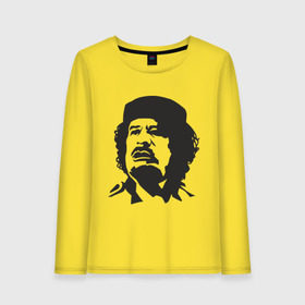 Женский лонгслив хлопок с принтом Каддафи в Белгороде, 100% хлопок |  | кадафи | каддафи | ливия | муамар | муаммар