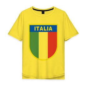 Мужская футболка хлопок Oversize с принтом Италия в Белгороде, 100% хлопок | свободный крой, круглый ворот, “спинка” длиннее передней части | государство | европа | европейский | италия | флаг